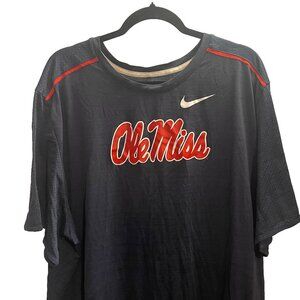 2XL Nike Dri-Fit Ole Miss T-shirt- Navy
